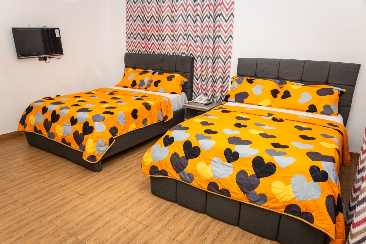 Apartment A1 bedroom with two beds